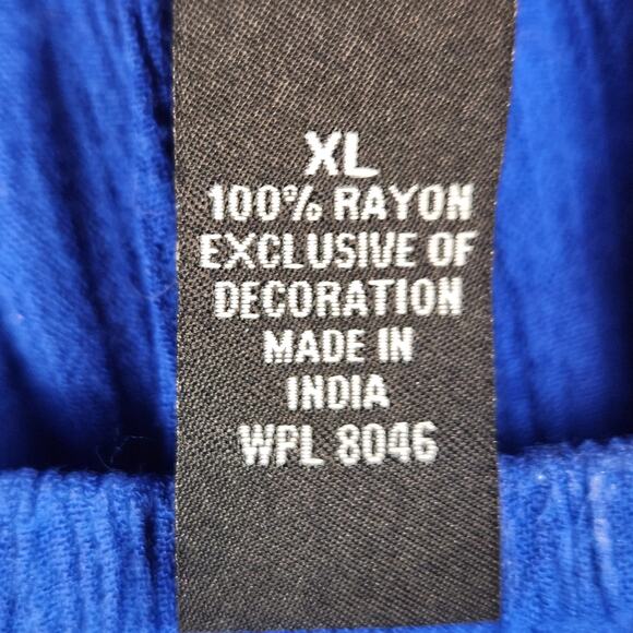 INC International Concepts Women’s Peasant Blouse XL Blue Relaxed Fit EUC - Picture 13 of 14